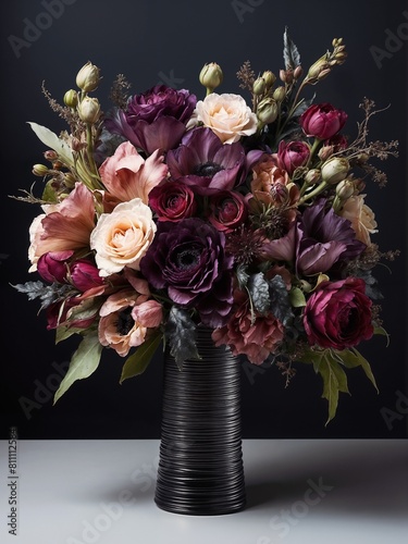 Stylish expensive dark bouquet