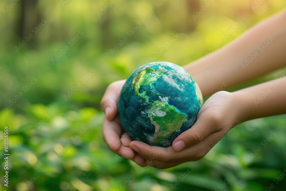 earth globe holding in hand. save earth concept. earth globe holding in hand. save earth concept.