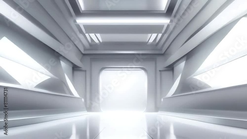 Wallpaper Mural light abstract animated 3D background of room with surreal change of lines and shapes. looped seamless background. ai. Torontodigital.ca