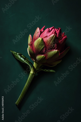 Artichoke on green background 