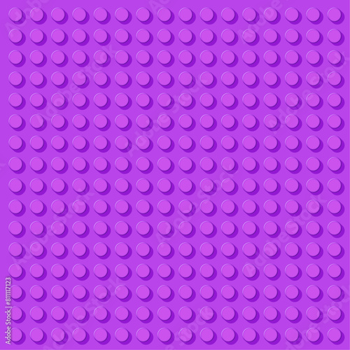 Violet Plastic Toy Baseplate Background, With Grid of Circular Studs, Square Banner Backdrop