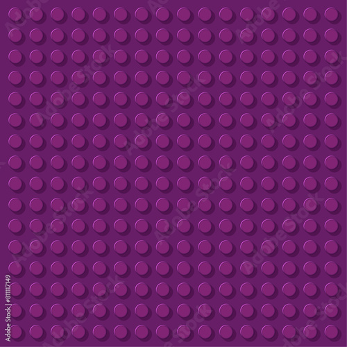 Purple Plastic Toy Baseplate Background, With Grid of Circular Studs, Square Banner Backdrop