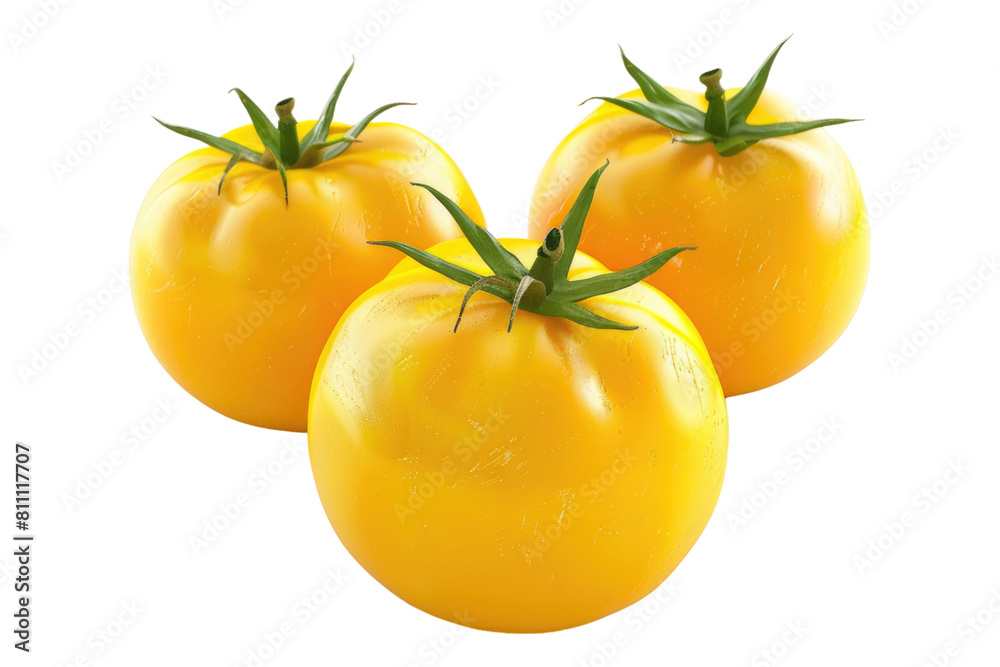Yellow tomato isolated on transparent background Yellow tomato isolated on transparent background