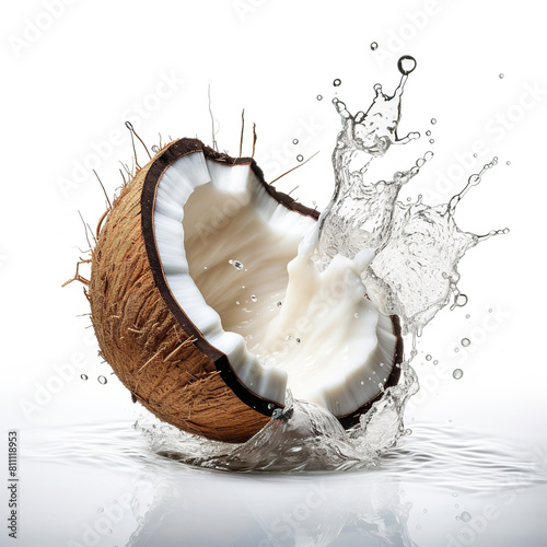 coconut with splash
