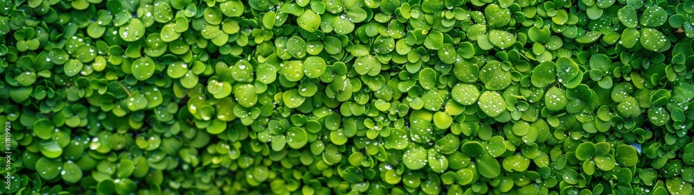 Aerial view of a stretch of green grass with dew drops. Grass background. Aerial view of a stretch of green grass with dew drops. Grass background.
