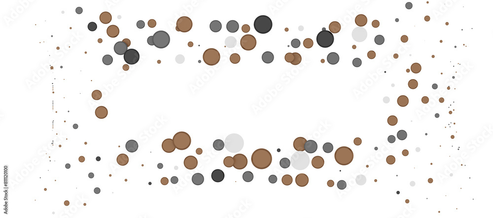 gold confetti background, isolated on transparent background