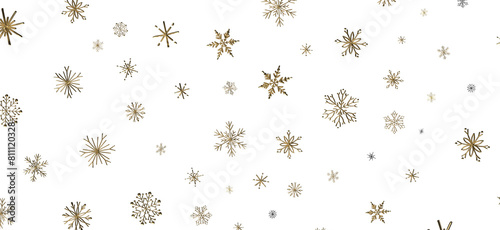 Abstract Gold Star Falling Soft Focus Background, 3D rendering.