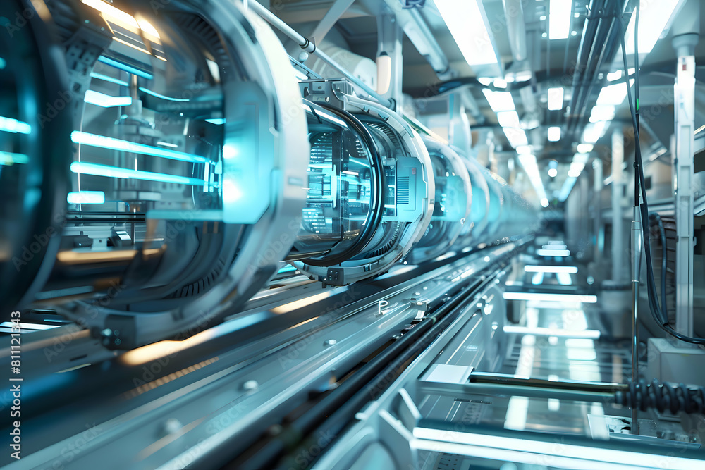 Futuristic Robotics Manufacturing Factory - Innovative High-Tech Industrial Production Futuristic Robotics Manufacturing Factory - Innovative High-Tech Industrial Production