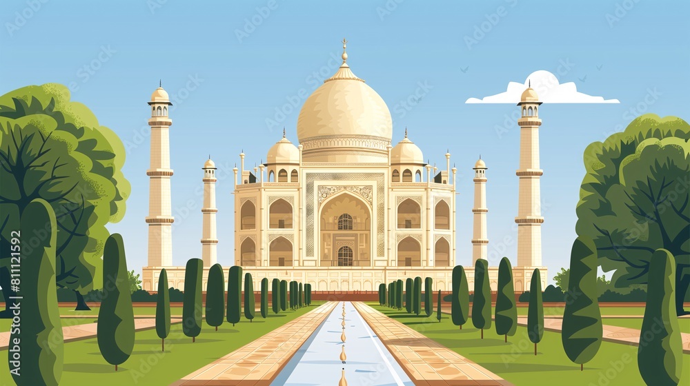 illustration of the Taj Mahal