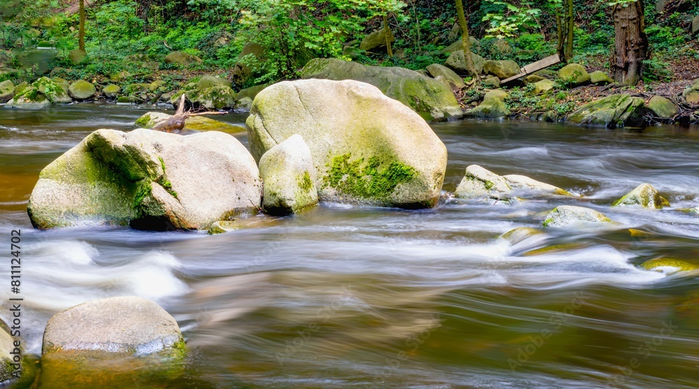Langzeitaufnahme der Bode im Harzer Naturschutzgebiet