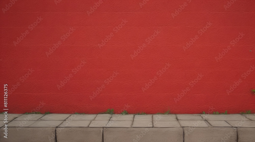 Fototapeta premium Red wall texture background