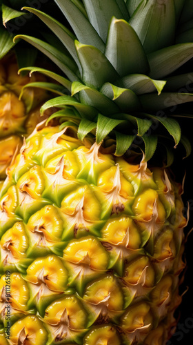 pineapple fruit background, close-up, wallpaper