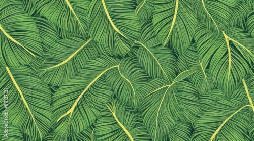 Tropical green leaves background