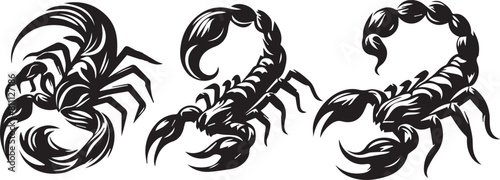 SCORPIONS silhouette vector EPS SET