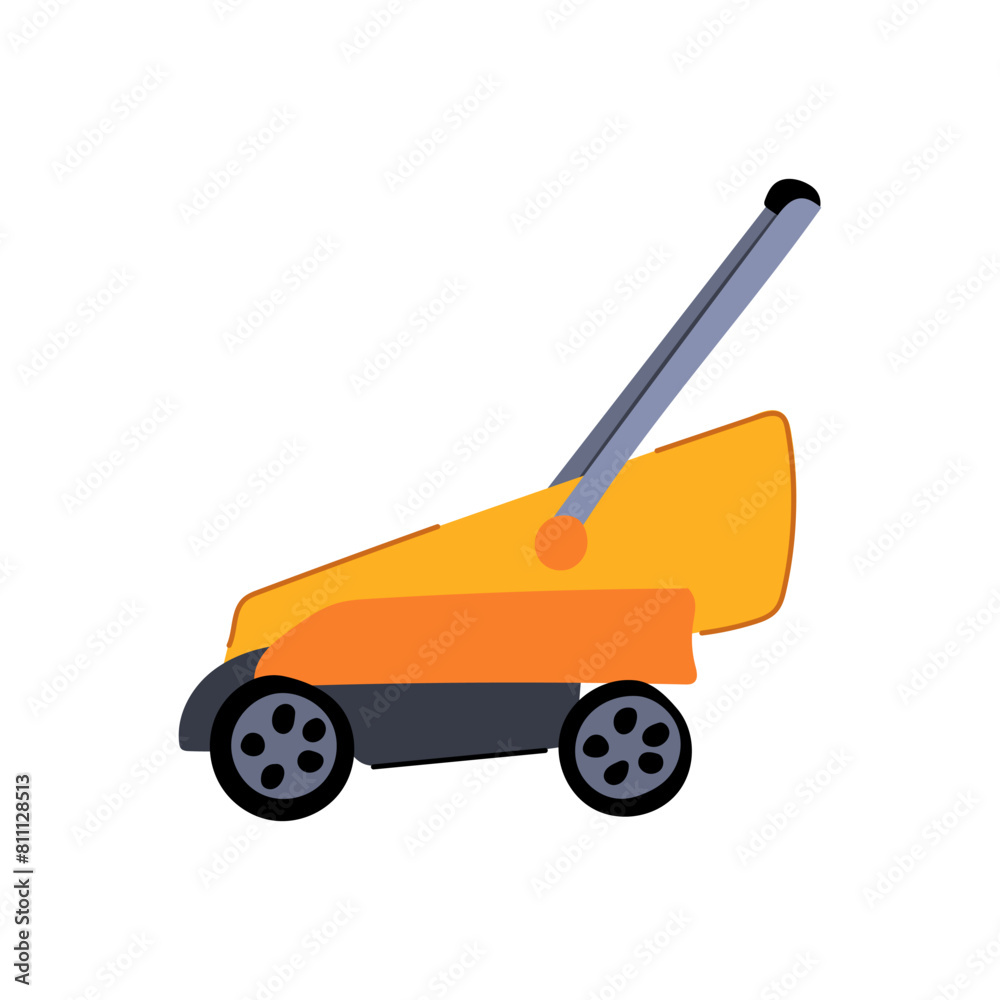 cut lawn mower cartoon. care equipment, service green, tractor landscaping cut lawn mower sign. isolated symbol vector illustration cut lawn mower cartoon. care equipment, service green, tractor landscaping cut lawn mower sign. isolated symbol vector illustration