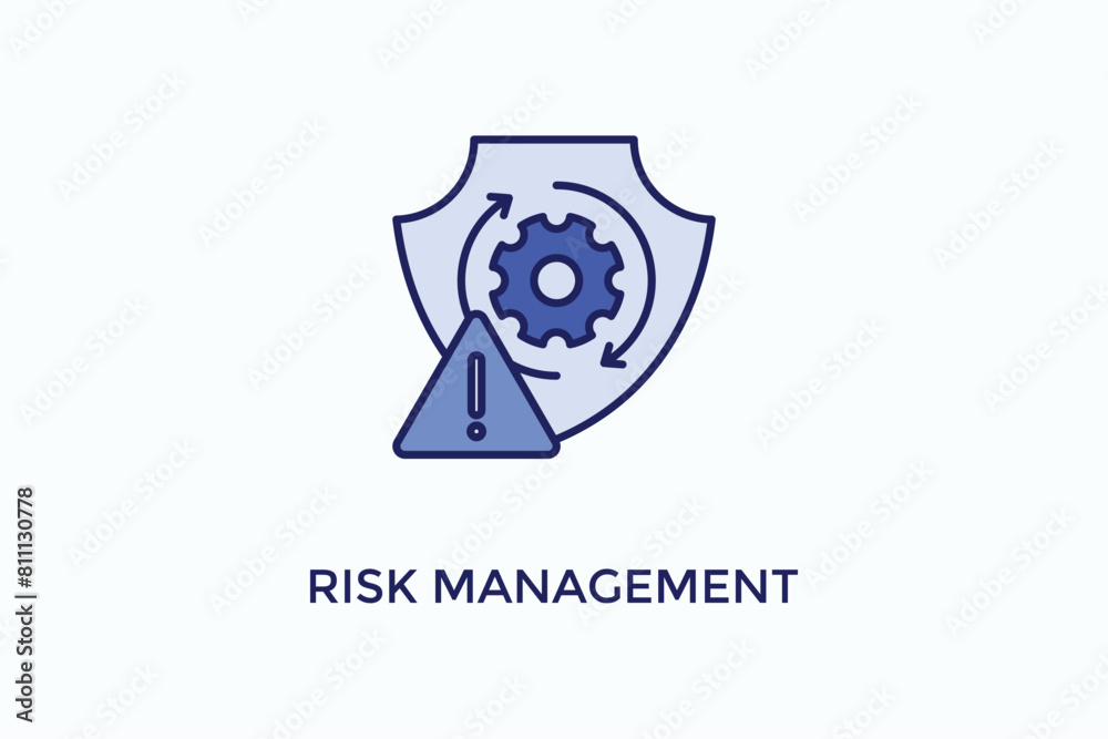 Risk Management Vector Icon Or Logo Illustration Risk Management Vector Icon Or Logo Illustration