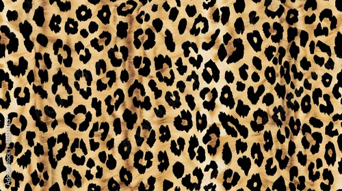 Seamless leopard print vector. Fashionable background for fabric, paper, clothes. Animal pattern © Alexandr