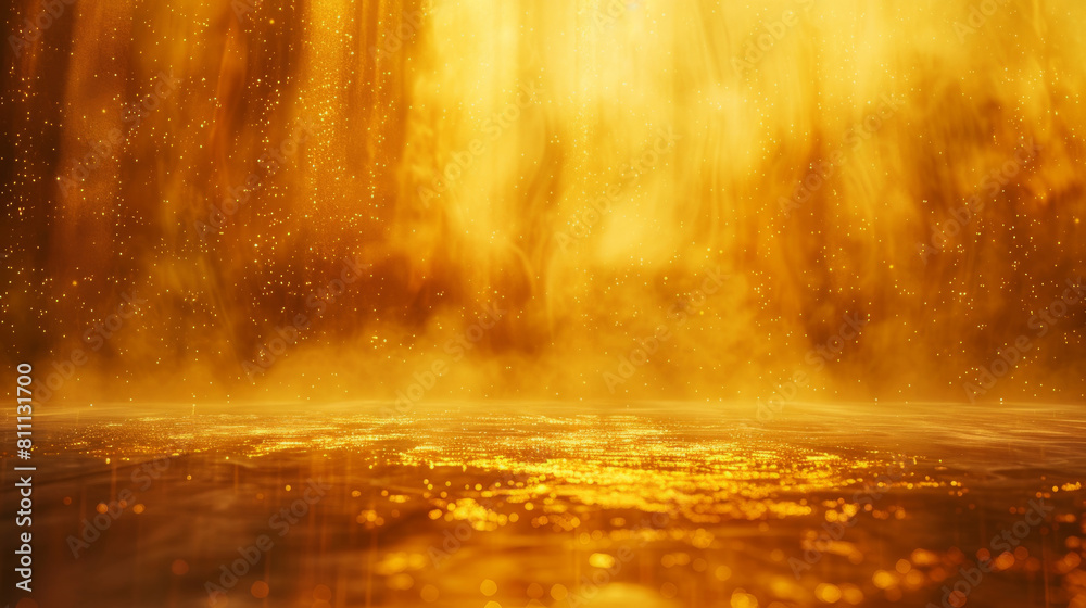 Golden light rays and particle abstract background Golden light rays and particle abstract background