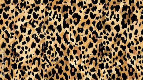 Leopard pattern design, trendy background. Leopard fur pattern seamless real hairy texture. Fashion, trend © Alexandr