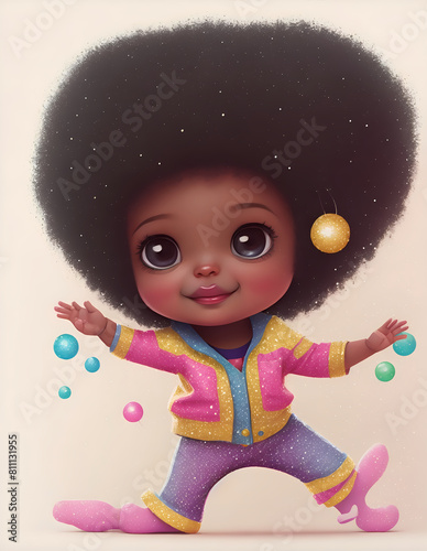 kids, afro, hair, child, face, beauty, wig, african american, fashion, smile, people, black, smiling, boy, person, red, fun, kid, curly, model, clown, expression, doll, hairstyle, studio, costume, bla