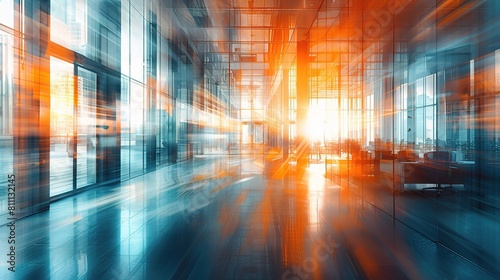 Wallpaper Mural Abstract blurred office interior room Torontodigital.ca