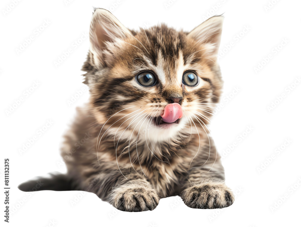 Obraz premium scottish fold kitten on white isolate background