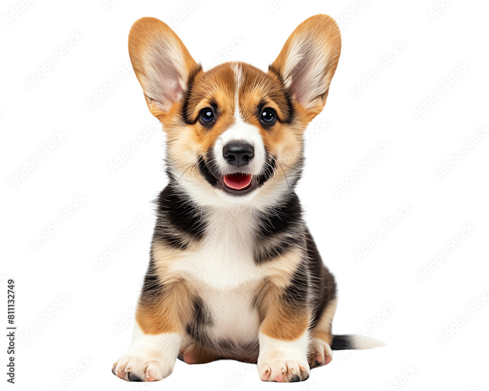 corgi dog puppy isolated on white background