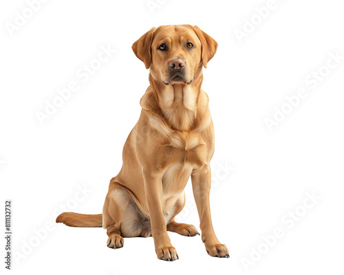 golden retriever isolated on white