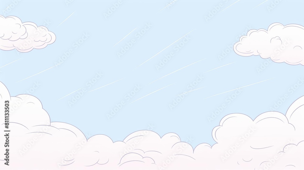 Fototapeta premium A natureinspired background with a light sky and cloud pattern, suitable for text overlay