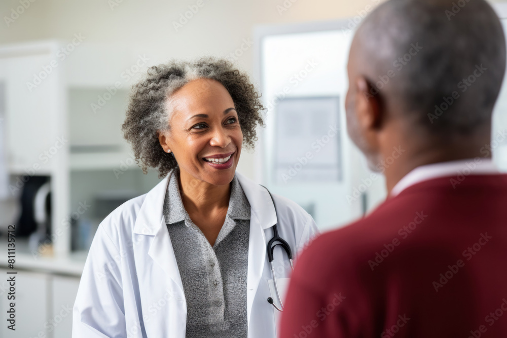 the doctor conducts an appointment in the clinic office, communicates with patients, surveys the patient's history, diagnosis, treatment prescription, portrait the doctor conducts an appointment in the clinic office, communicates with patients, surveys the patient's history, diagnosis, treatment prescription, portrait