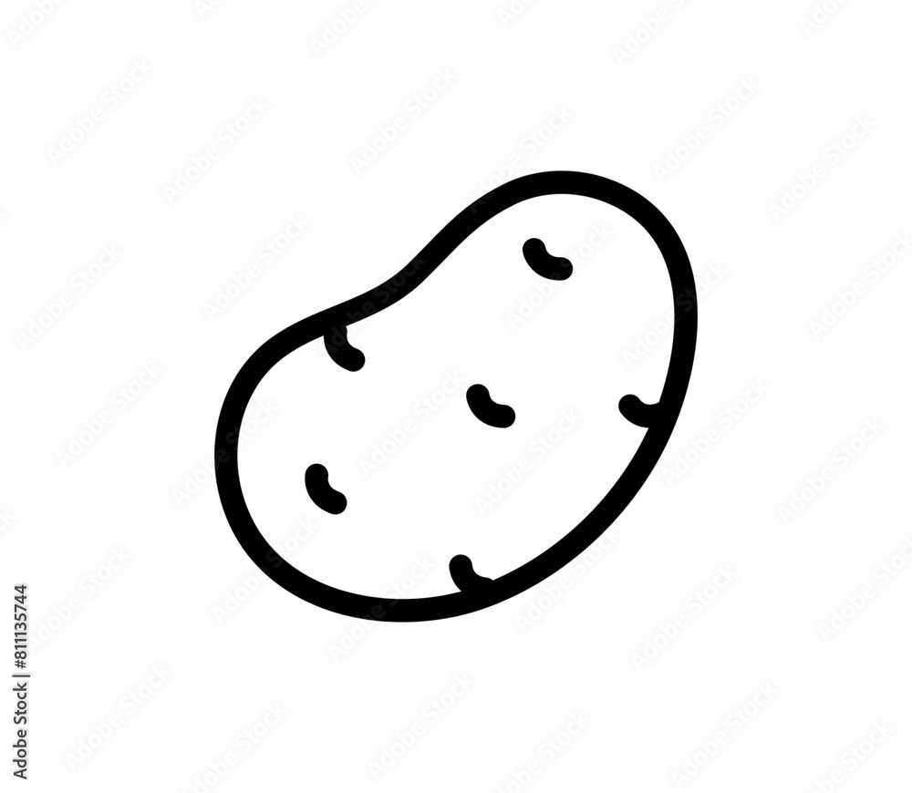 Potato icon. Simple vector potato illustration. Potato icon. Simple vector potato illustration.