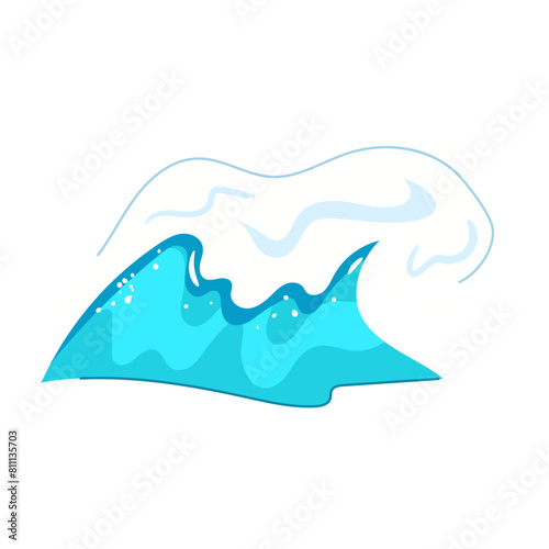 surf ocean waves cartoon. abstract light, nature beach, texture graphic surf ocean waves sign. isolated symbol vector illustration