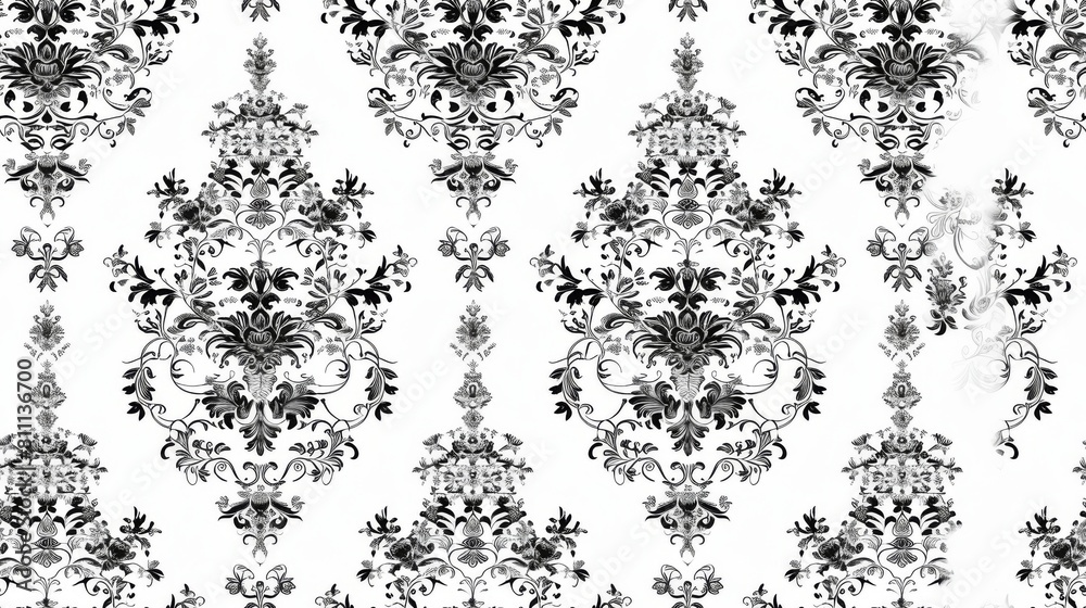 Seamless pattern of Wallpaper textures on white background