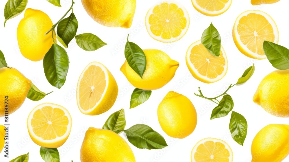 Seamless pattern of Lemon on white background Seamless pattern of Lemon on white background