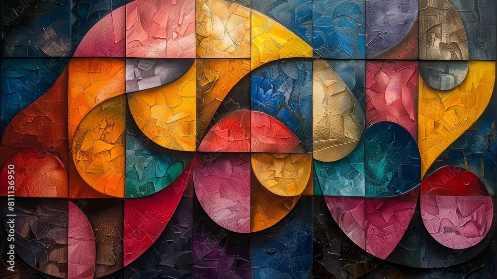 Fototapeta premium This is an abstract painting,graffiti on the wall