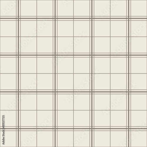 Texture of Scott pattern shine for print and background. Vector seamless fabric design. Vintage style, brown lines.