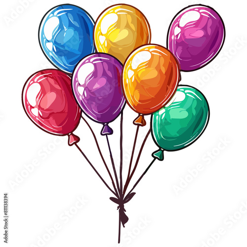 Cute balloons colorful illustration
