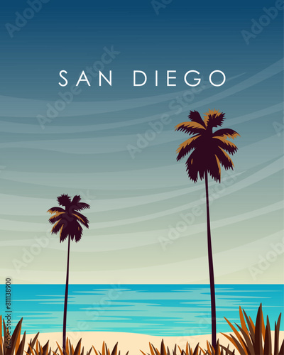 San Diego travel poster