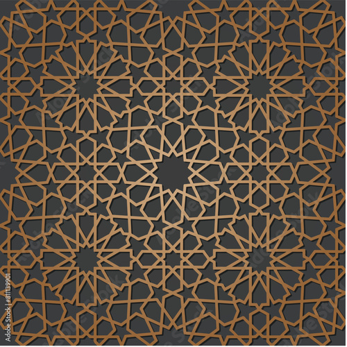 Abstract Geometric Moroccan and Islamic Pattern Background