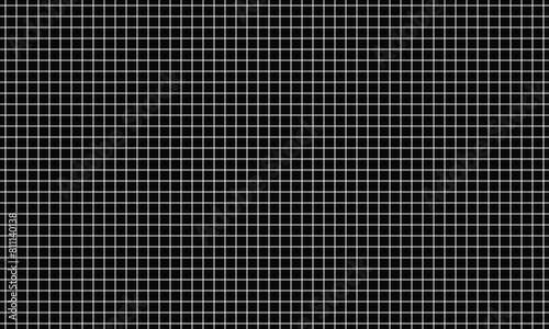 White 2d grid isolated on black background. Vector
