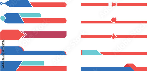 Footer Banner Design Colorful Collection