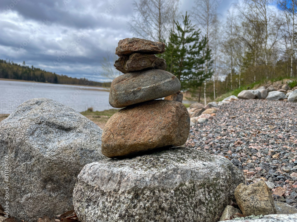 Pile of rocks standing for eternity Pile of rocks standing for eternity