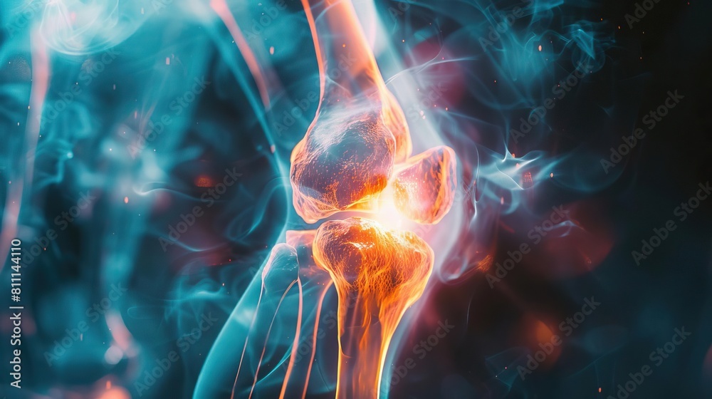 A cinematic Xray image of a knee injury, captured in ultrahigh definition with the Fujifilm XT4 and a 50mm f12 lens, featuring backlighting for HDR clarity and intricate details A cinematic Xray image of a knee injury, captured in ultrahigh definition with the Fujifilm XT4 and a 50mm f12 lens, featuring backlighting for HDR clarity and intricate details