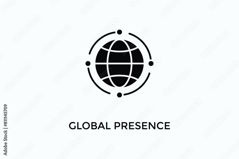 Global Presence Vector Icon Or Logo Illustration Global Presence Vector Icon Or Logo Illustration