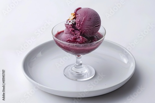 Smooth Acai-Banana Sorbet with Acai Puree photo