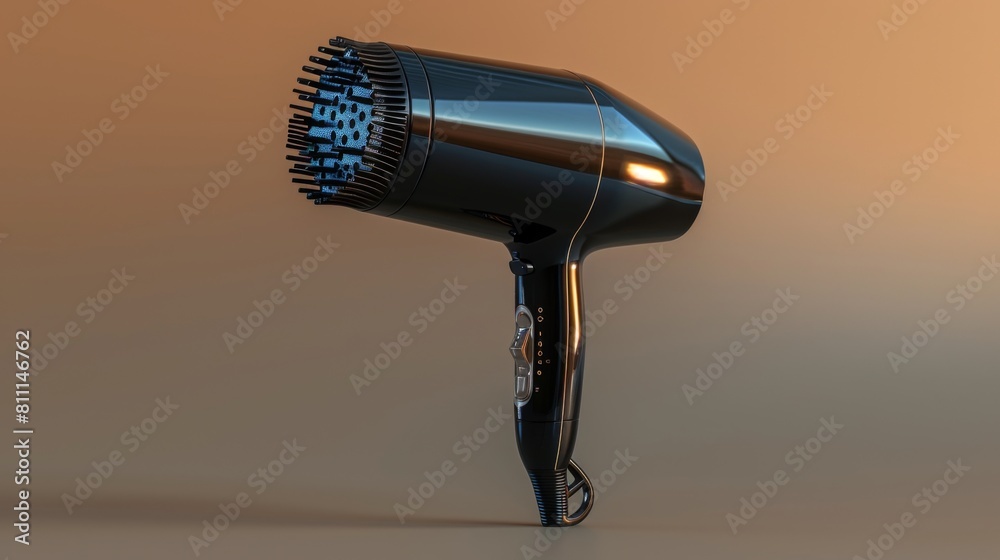 Fototapeta premium 3D realistic image of a hairdryer, clean lighting, isolated on background