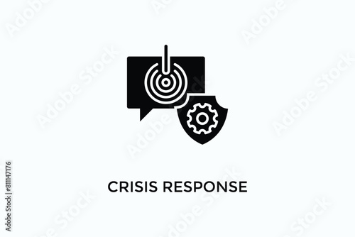 Crisis Response Vector Icon Or Logo Illustration