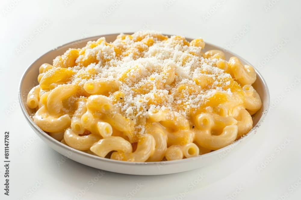 10-Cheese Mac N Cheese Garnished with Parmesan