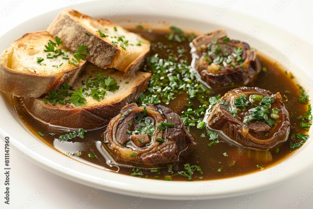 Flavorful Beefy Broth with Fall-Off-The-Bone Tender Meat and Fresh Garnishes Flavorful Beefy Broth with Fall-Off-The-Bone Tender Meat and Fresh Garnishes