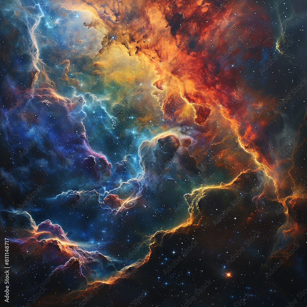 Celestial Nebulae Enigmatic Space Wallpaper